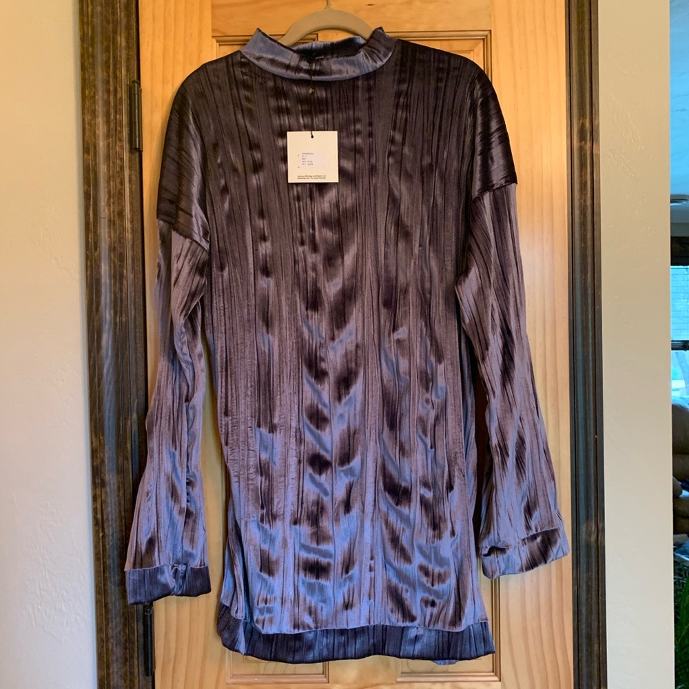 Missguided grey velour dress Size 2 NWT